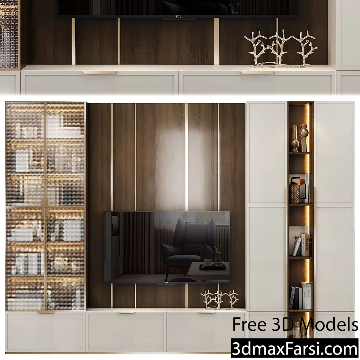 3dsky – Neoclassical TV Wall 010 3d models download