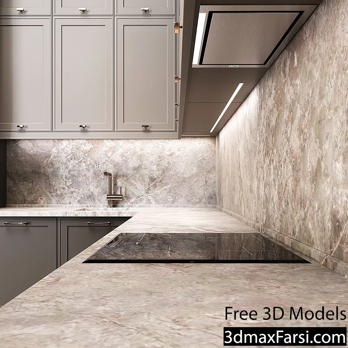 3dsky – Neoclassical kitchen 16 3d models download