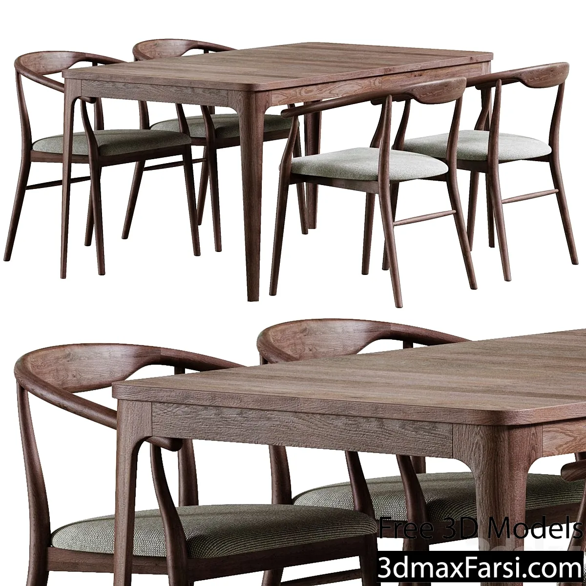 3dsky – New York Table and Turin Chair by deephouse 3d models download