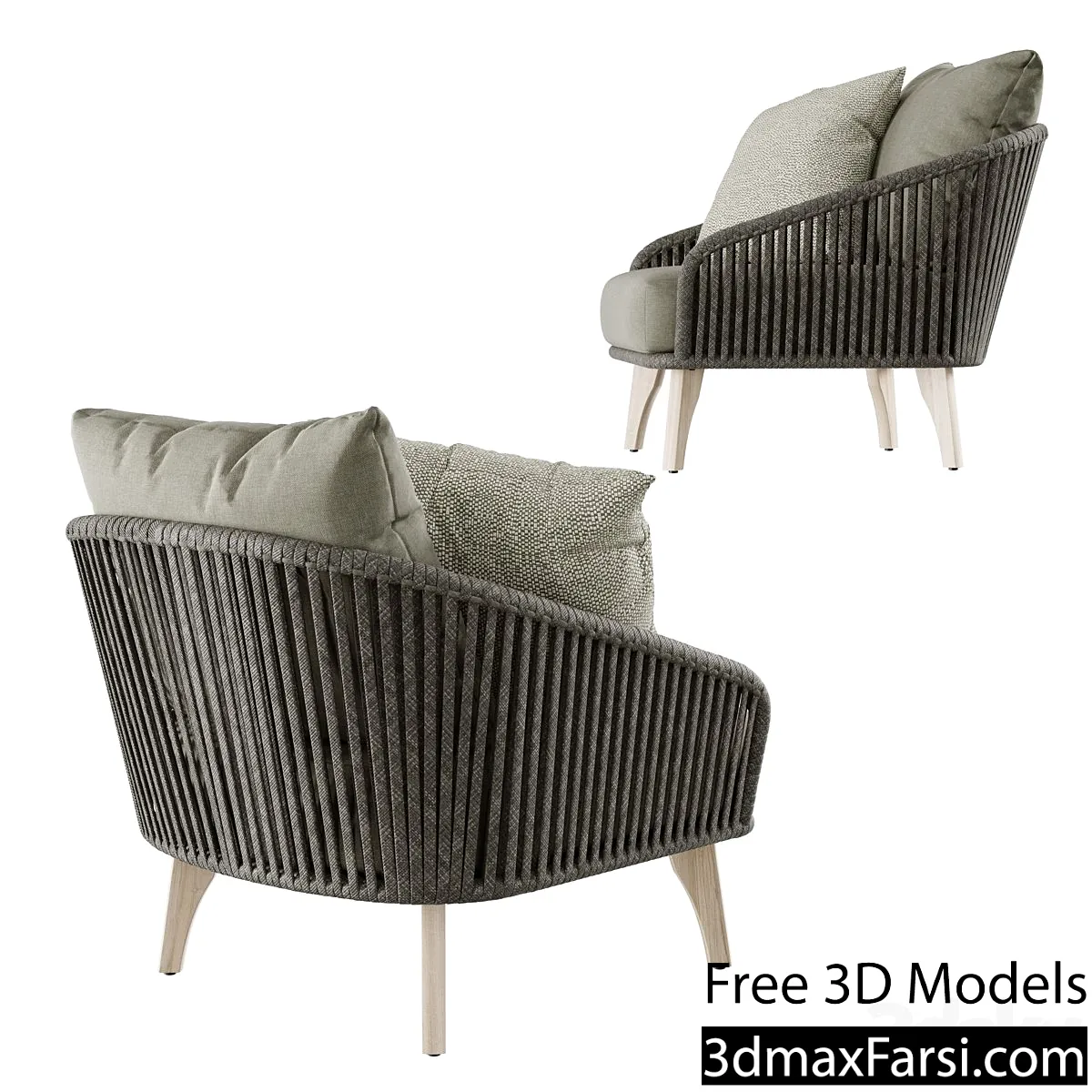 3dsky – Outdoor Garden Wicker Woven Armchair 4so Santander Chair