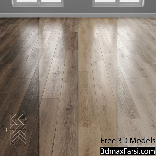 3dsky – Parquet 4 Colors Linear Herringbone Chevron Setquad8 3d models download
