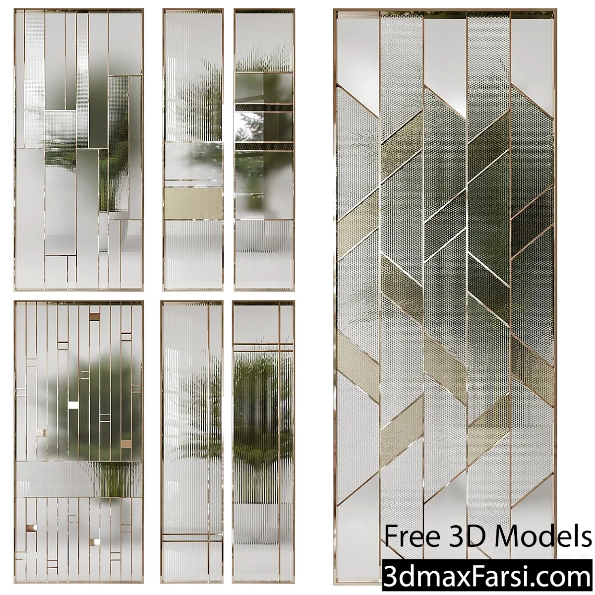 3dsky – Partition 8 rectangular 3d models download