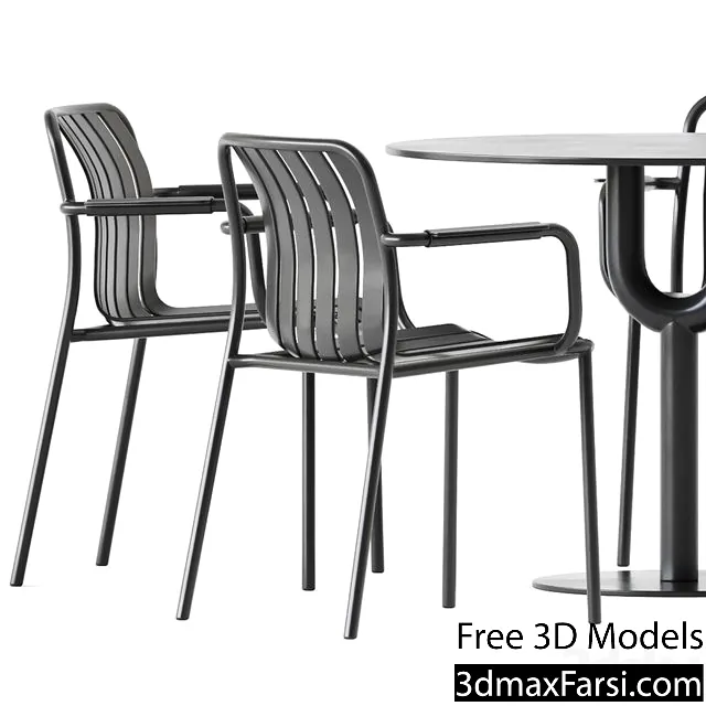 Piper Pedestal Table By Design By Them And Trocadero Armchair By Talenti dowbload