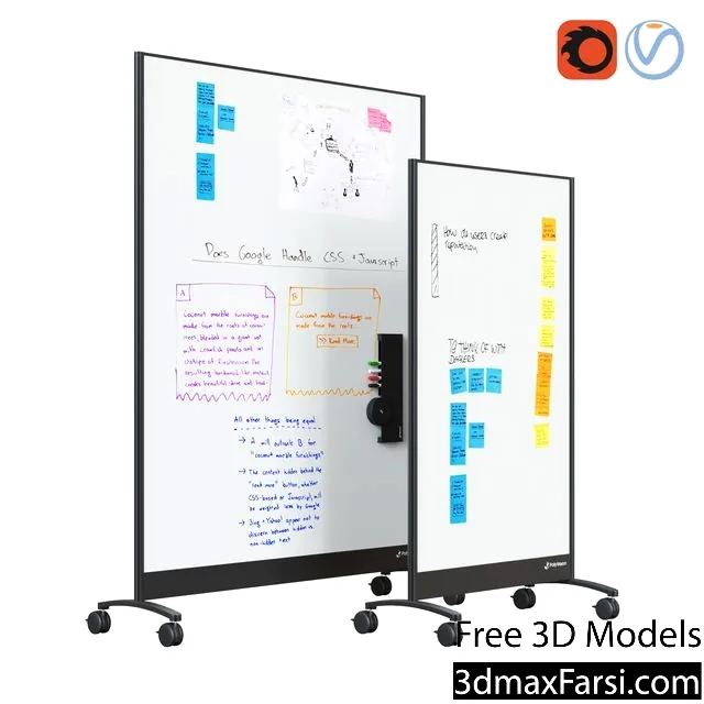 3dsky – PolyVision WhiteBoard Mobile 3d models download