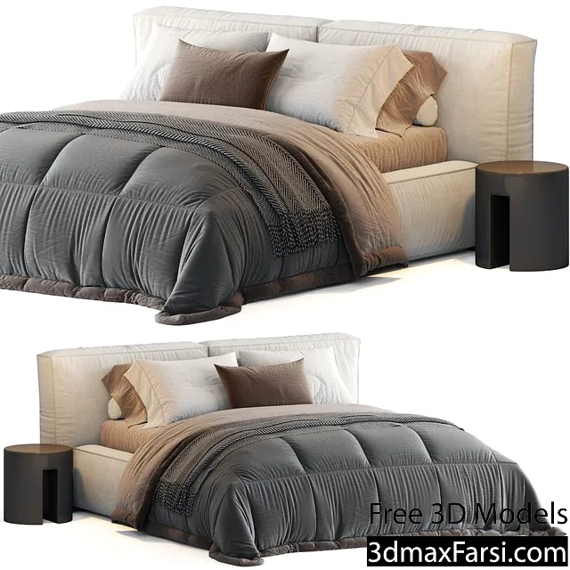 3dsky – RH Teen Sona Upholstered Platform Bed 3d models download