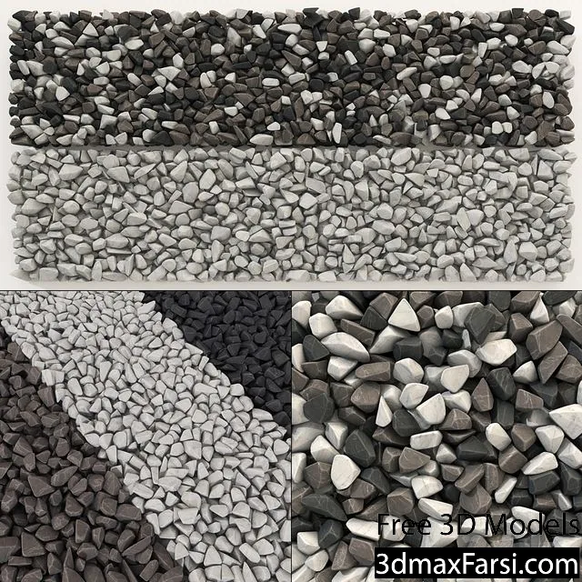 3dsky – Rock Brown White Black Stone N1 Rock Brown White Black Stone 3d models download
