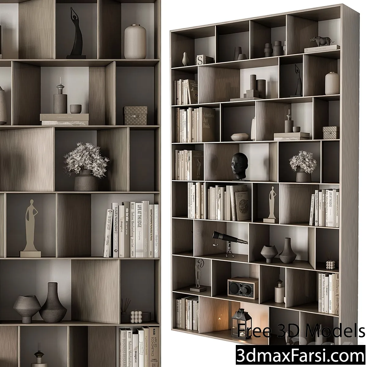 3dsky – Shelves Decorative - Rack Set 14 3d models download free