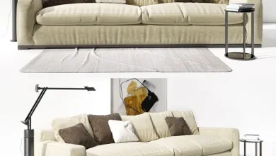 3dsky – Sofa B & B Italia Imprimatur with pillows 3d models download