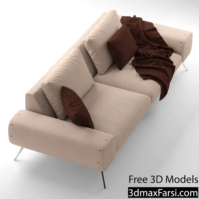3dsky – Sofa Blanche Linda 3d models download free