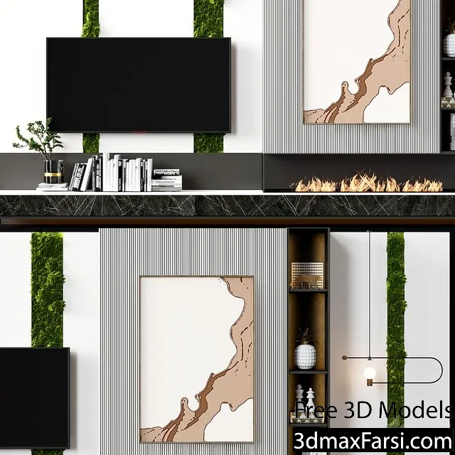 3dsky – TV Wall Modern 73 3d models download free