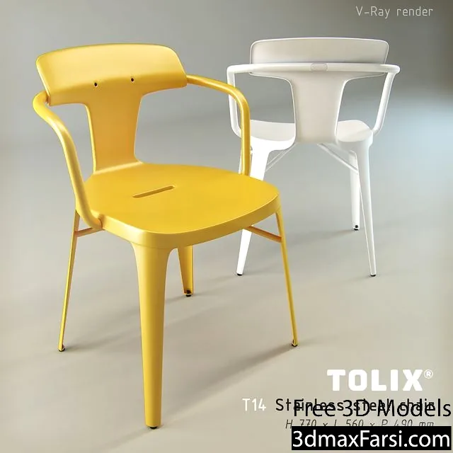 3dsky – Tolix t14 stainless steel 3d download