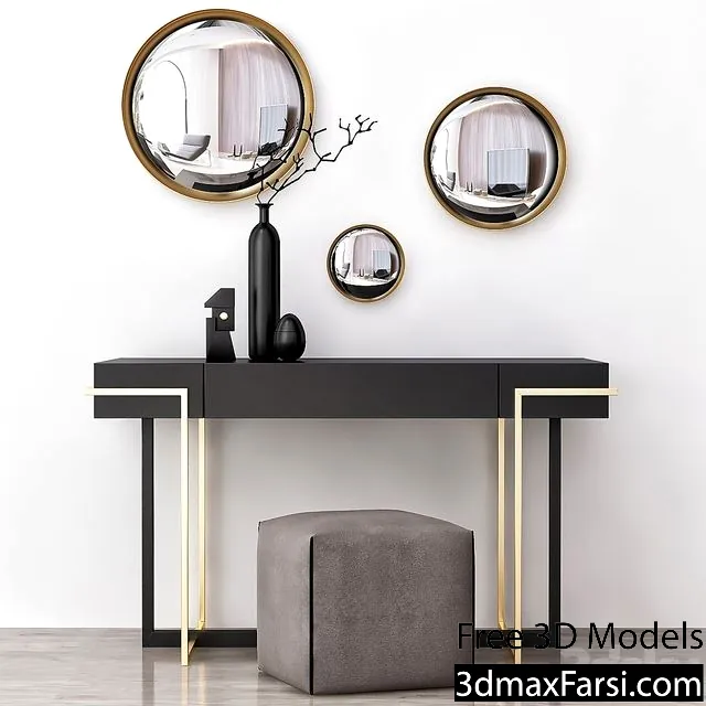 3dsky – VANITY Toilet Table Low Poly 3d models download