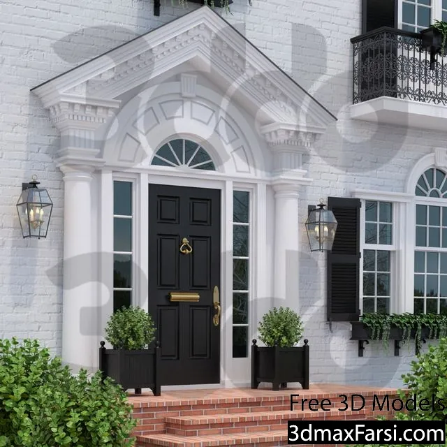 3dsky – Windows and doors in the style of English classics 1 free