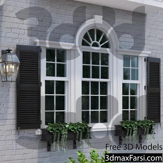 3dsky – Windows and doors in the style of English classics 1 download