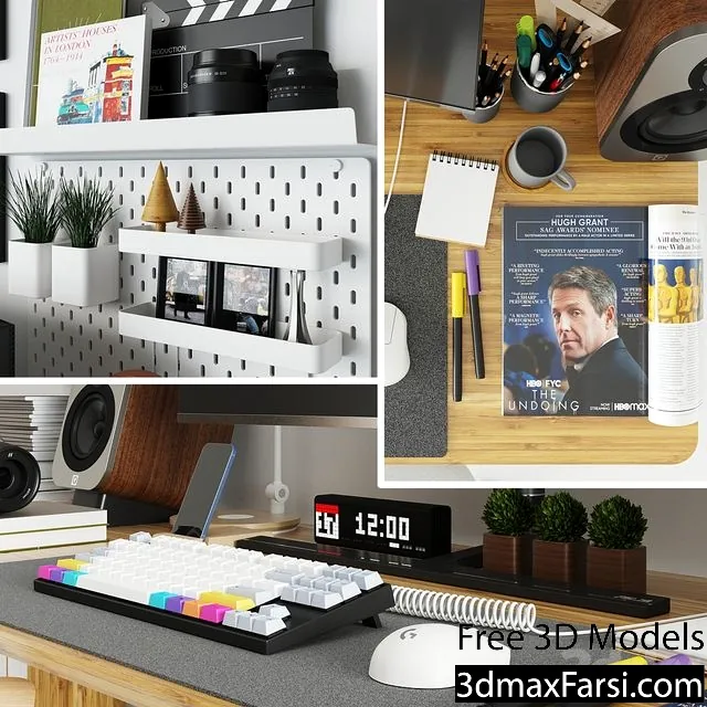 3dsky – Workplace set with decor IKEA. Sk_2 3d models download