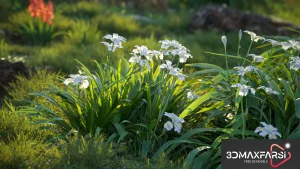Maxtree – Plant Models Vol 69: 3D grass & flower models free