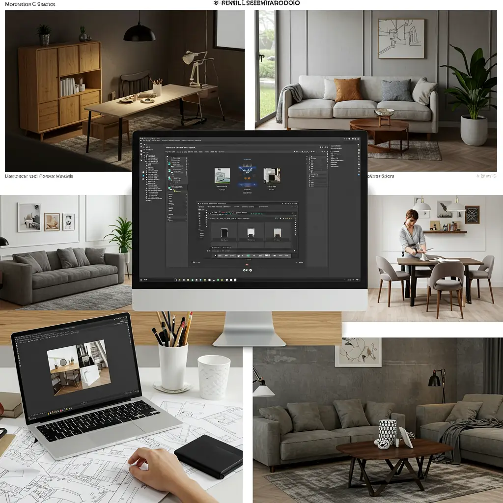 Downloadable 3D furniture models for designers