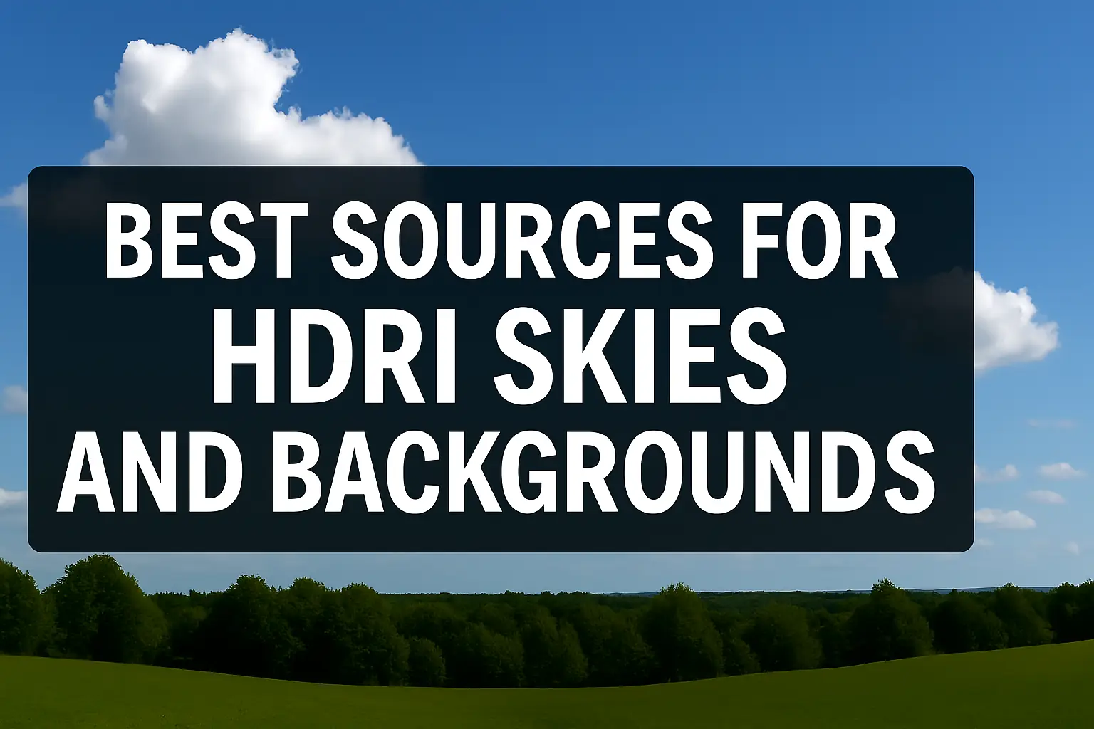Best sources for HDRI skies and backgrounds
