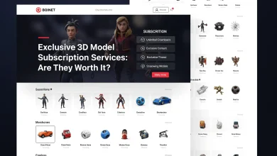 Downloadable 3D model packs with premium assets