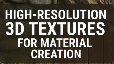 High-resolution 3D textures for material creation