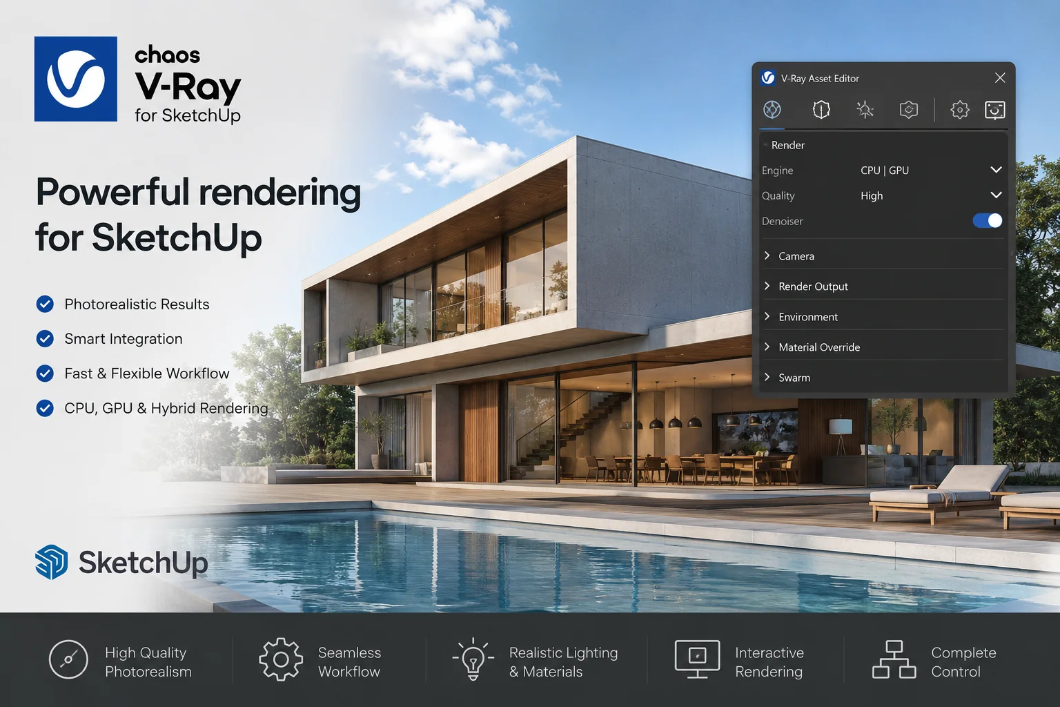 V-Ray 7.40.01 for SketchUp key new features