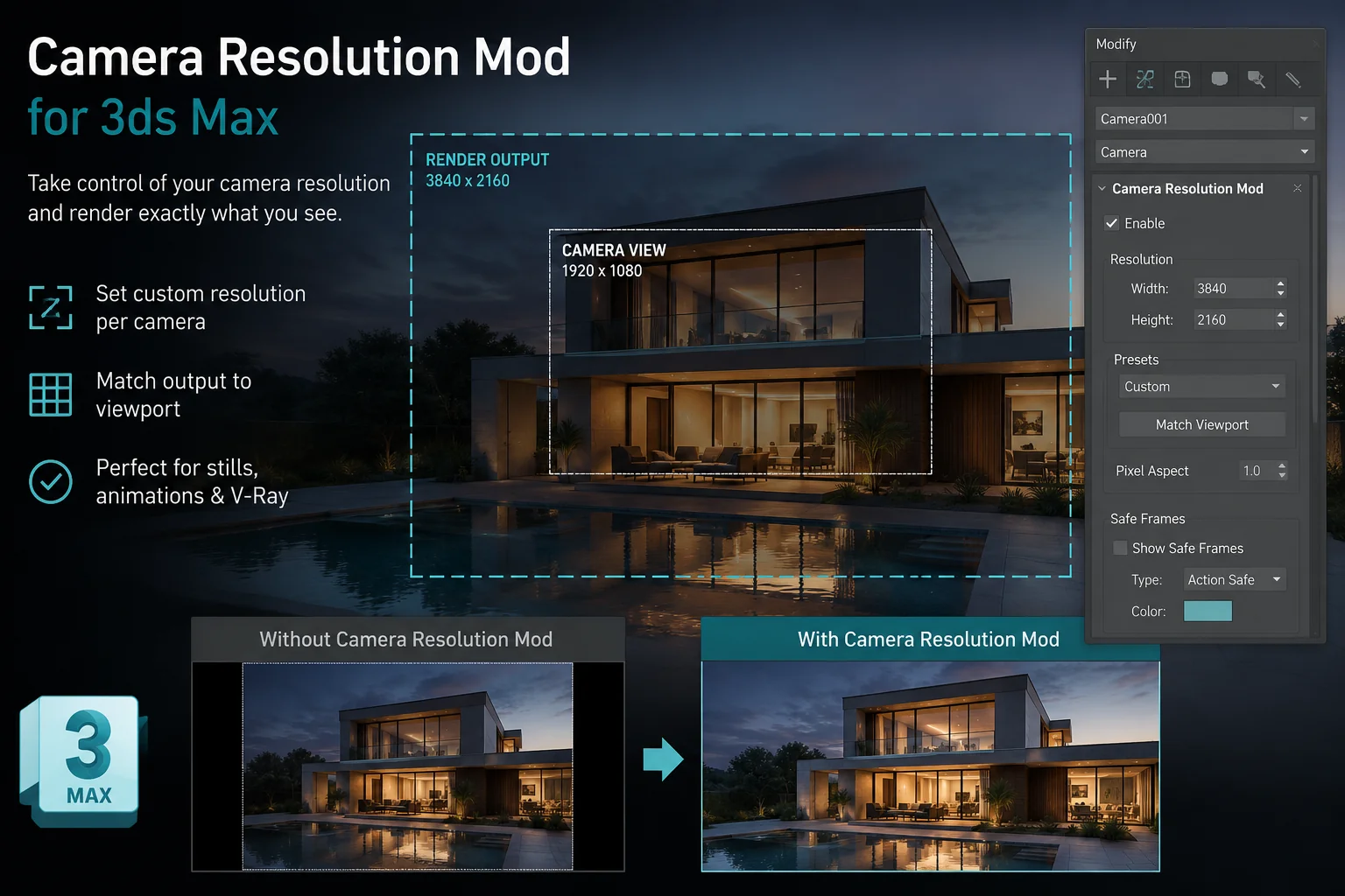 [Download] Camera Resolution Mod for 3ds Max