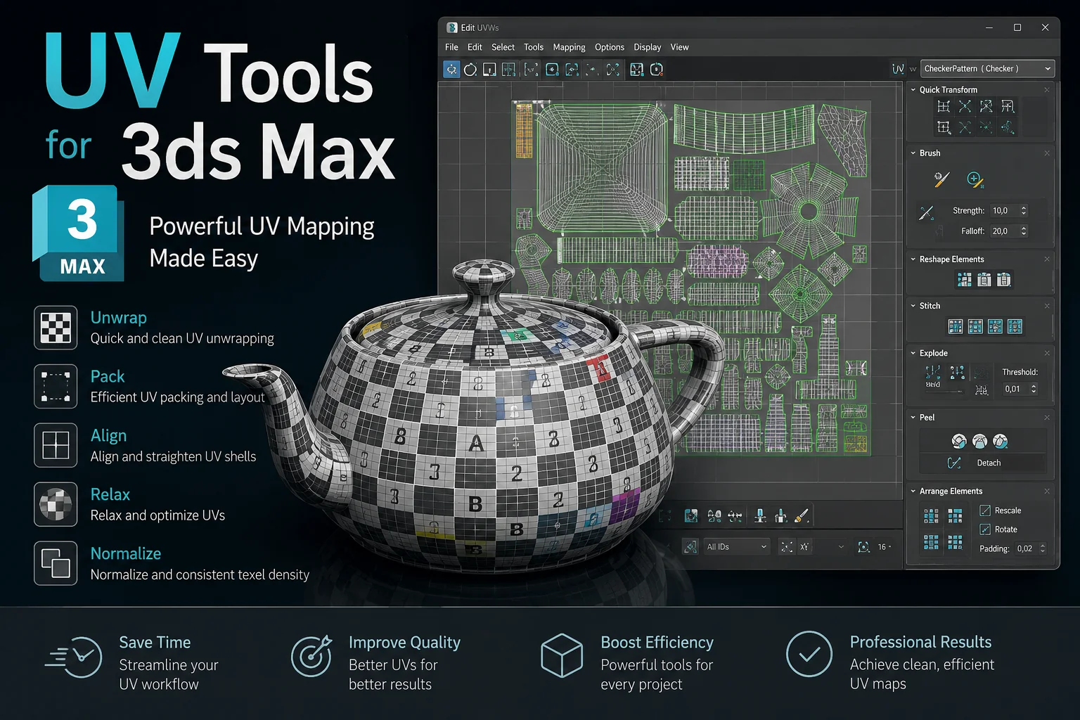 UV Tools 3.4.01 for 3ds Max Win free download